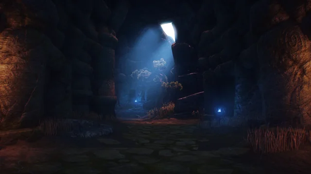 Daylight falling into the barrow