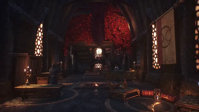 The hall under the red ivy