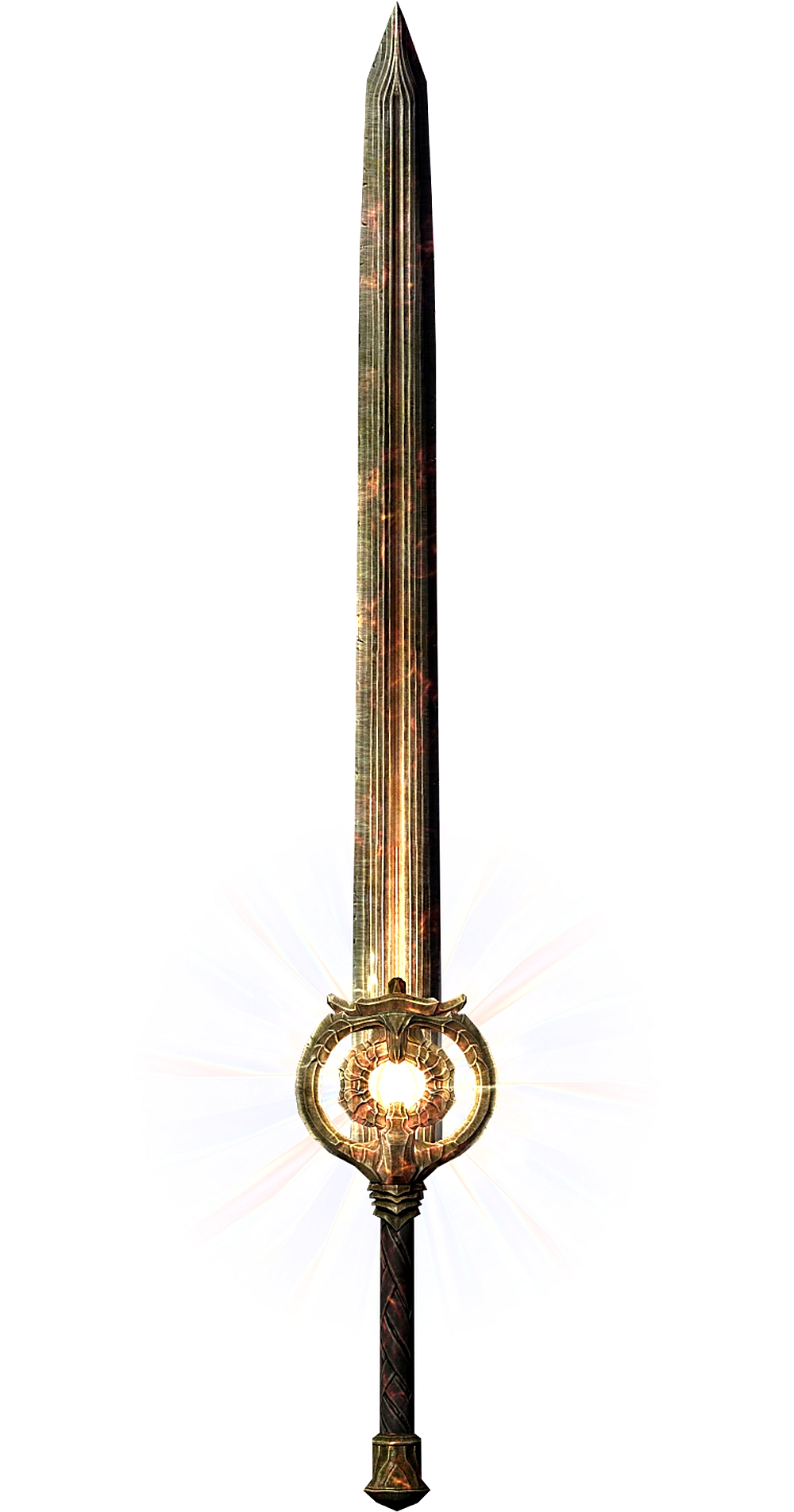 Dawnbreaker, Meridia's longsword that burns with radiant energy lethal to the undead.