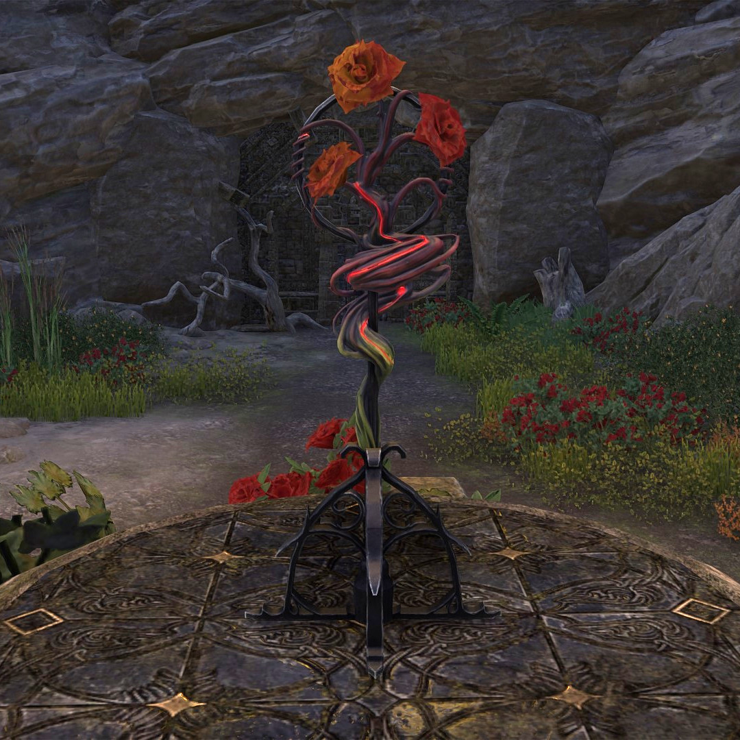 The Rod of Revels, a Daedric artifact of dark wood and silver that transforms locations into fragments of the Myriad Realms.